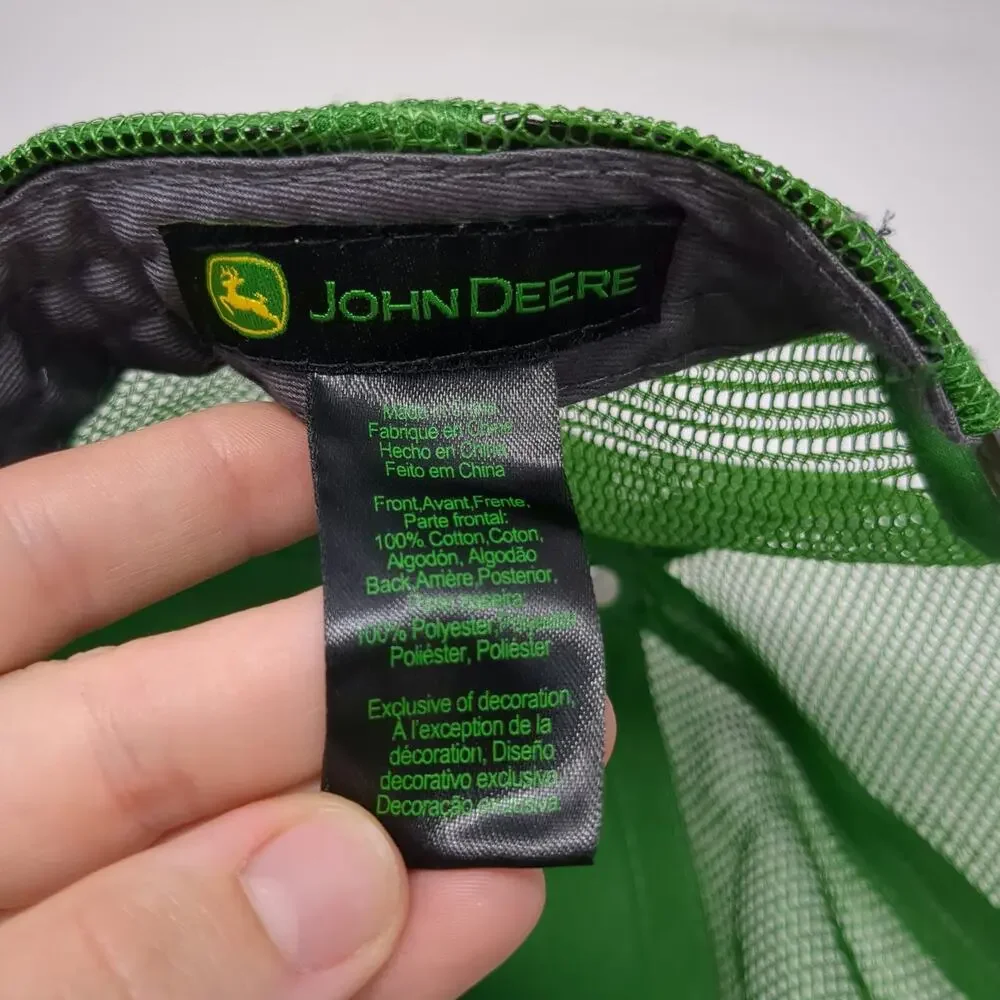 John Deere Trucker Hat Gray Green One Size Central Jersey Equipment Snapback